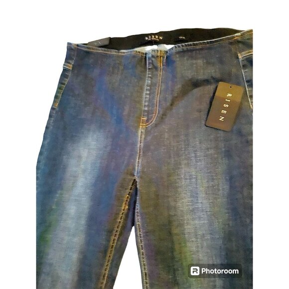 Risen High Rise Pull On Distressed Size 3XL Stretch USA Made NWT - Picture 3 of 10